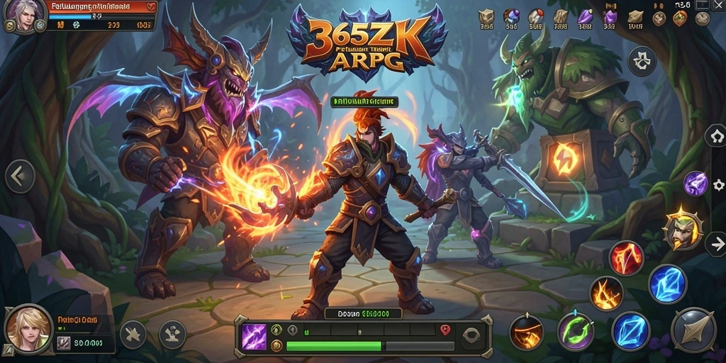 Screenshot gameplay 365ZK yang menampilkan aksi pertarungan epik.