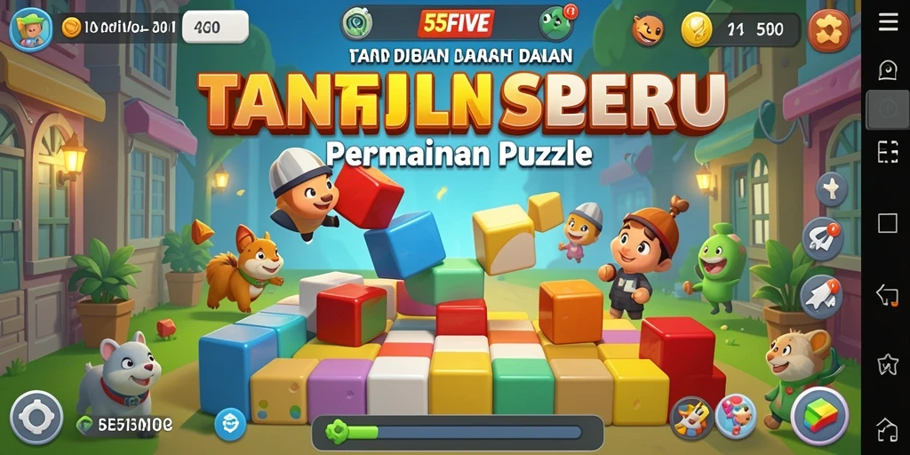 Tampilan gameplay <strong>55FIVE</strong> yang menantang dan seru dalam permainan Puzzle.