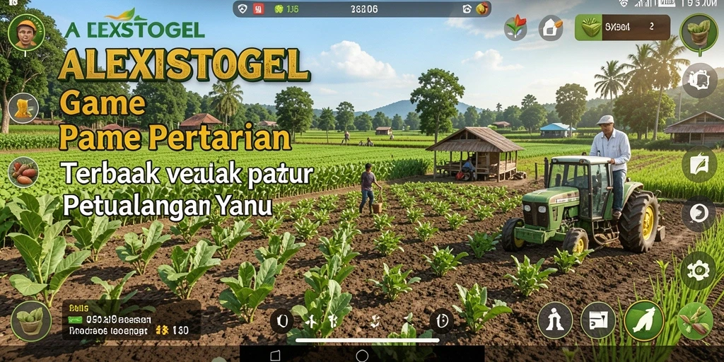 Tangkapan layar menunjukkan gameplay pertanian yang seru di ALEXISTOGEL.