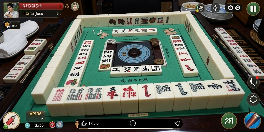 Screenshot utama API36 menampilkan gameplay Mahjong yang seru dan menarik.