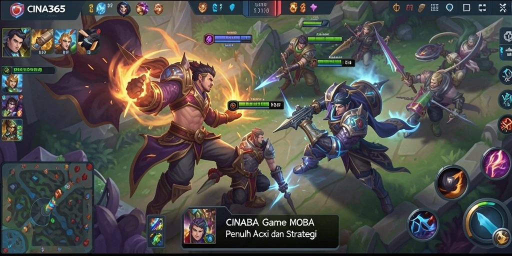 Gameplay <strong>CINA365</strong> yang seru dengan pertempuran strategis.