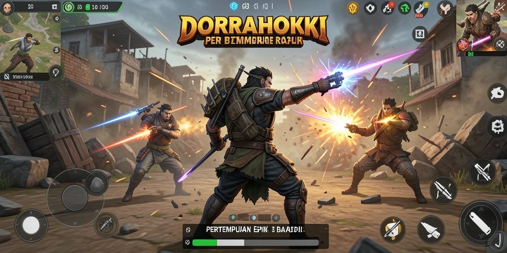 Gameplay seru DORAHOKI saat pertempuran Battle Royale.