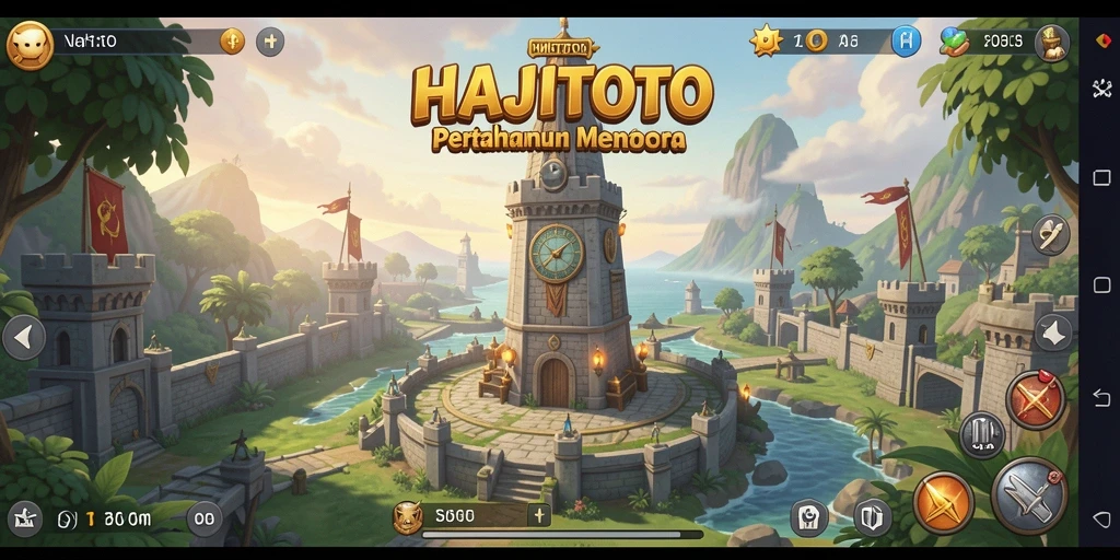 Tampilan seru gameplay HAJITOTO yang menegangkan di medan perang Tower Defense.