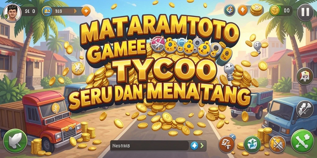 Tampilan gameplay seru di MATARAMTOTO dengan strategi manajemen bisnis.