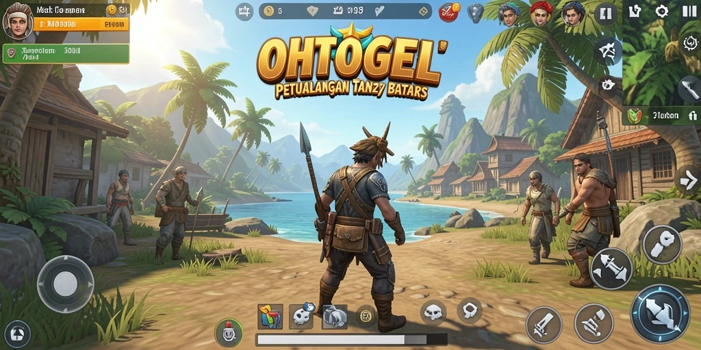 Screenshot gameplay OHTOGEL menunjukkan suasana dunia terbuka yang menawan.
