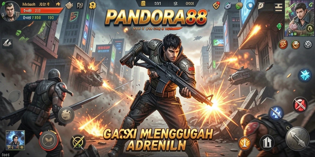 Screenshot gameplay menunjukkan aksi mendebarkan dalam PANDORA88.