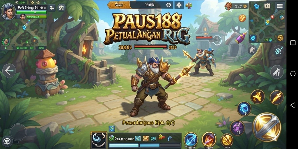 Tampilan gameplay PAUS188 menampilkan pertempuran seru dan eksplorasi dunia RPG.