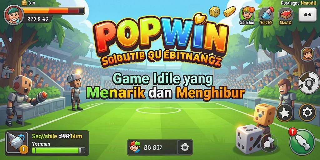 Tampilan yang menarik dari gameplay POPWIN yang sederhana dan menghibur.