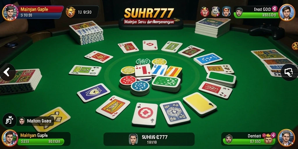 Tampilan permainan Gaple yang menawan dan interaktif di SUHU777.