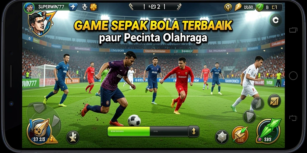 Tampilan aksi menarik dalam permainan sepak bola SUPERWIN777.