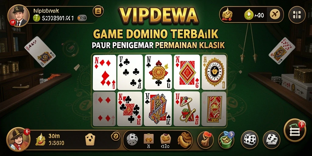 Tampilan gameplay seru dalam aplikasi Domino VIPDEWA.