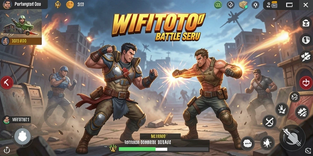 Tampilan menegangkan dari permainan Battle Royale WIFITOTO dengan aksi seru.